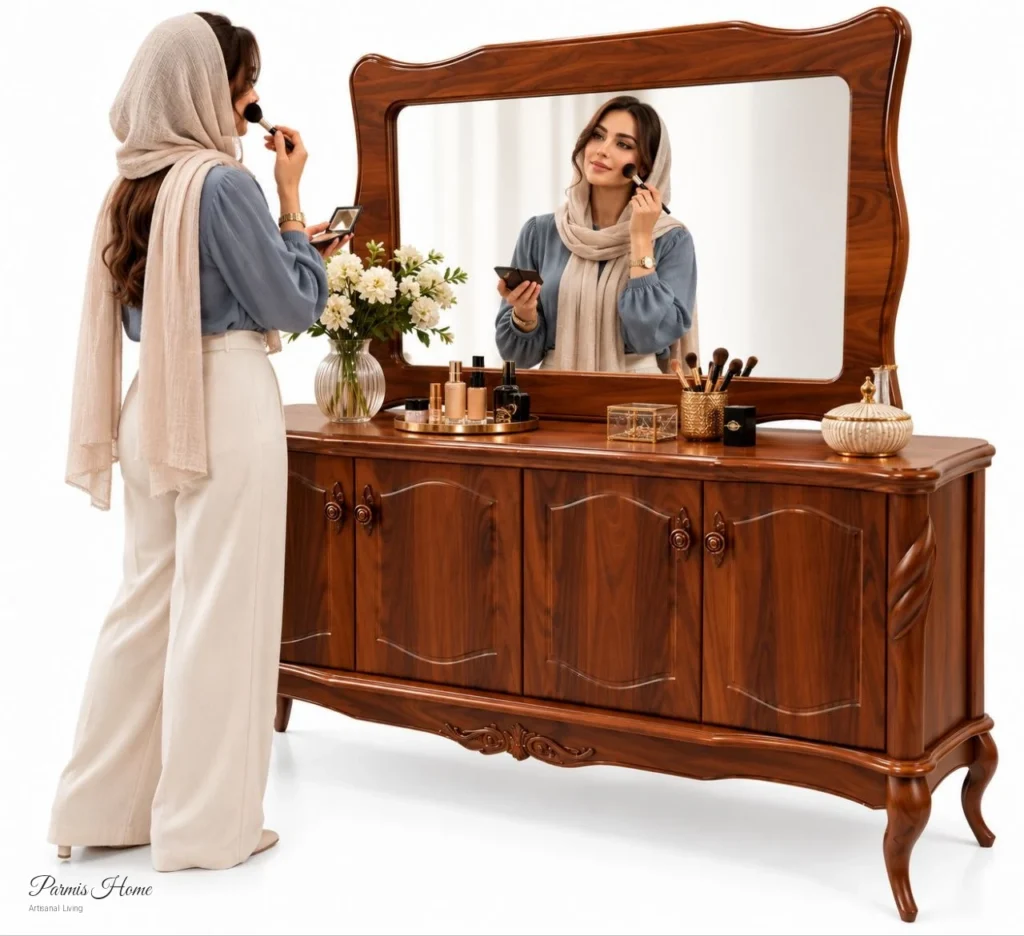 میز کنسول و آینه پیچک عکس 1